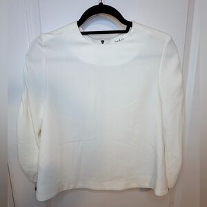 ba&sh Ivory Long Sleeve Top With Ruched sleeves